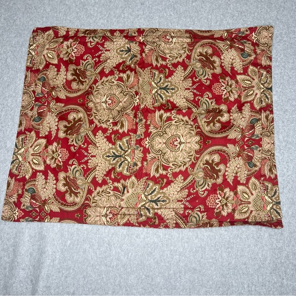 Ralph Lauren Home Jardiniere Paisley Red Sateen Pillow Shams Set of 2 Vintage - Picture 5 of 14